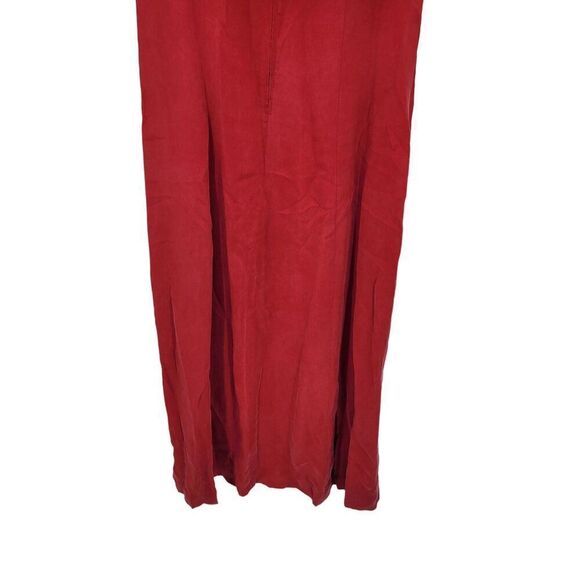 Karin Stevens Red Sleeveless Modest Maxi Dress 16 2pc Set Pleated Button Jacket - Picture 10 of 15